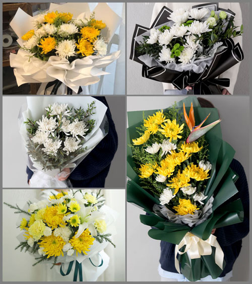 山东青岛莱西市望城街道东贤都村白事花束代送